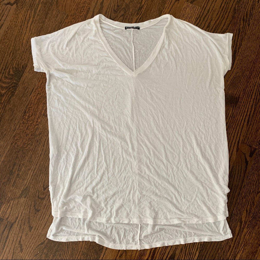 Brandy Melville white v neck t shirt